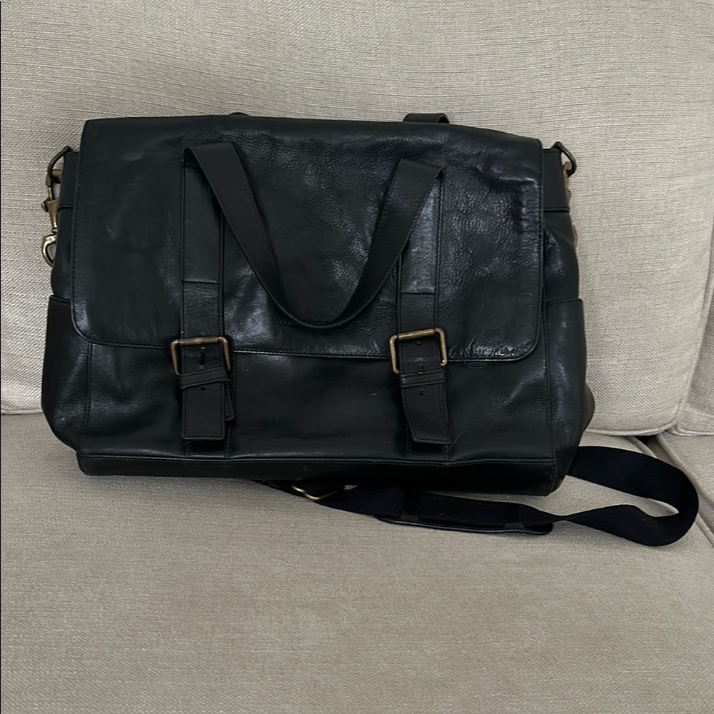 Black Messenger Bag with Adjustable Shoulder Strap - OPEN TO OFFERS